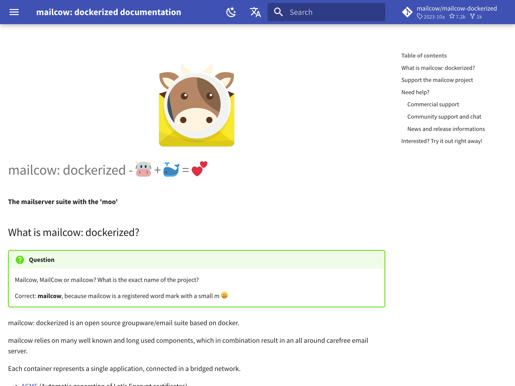 mailcow er en åpen kildekode-e-post server for Linux.