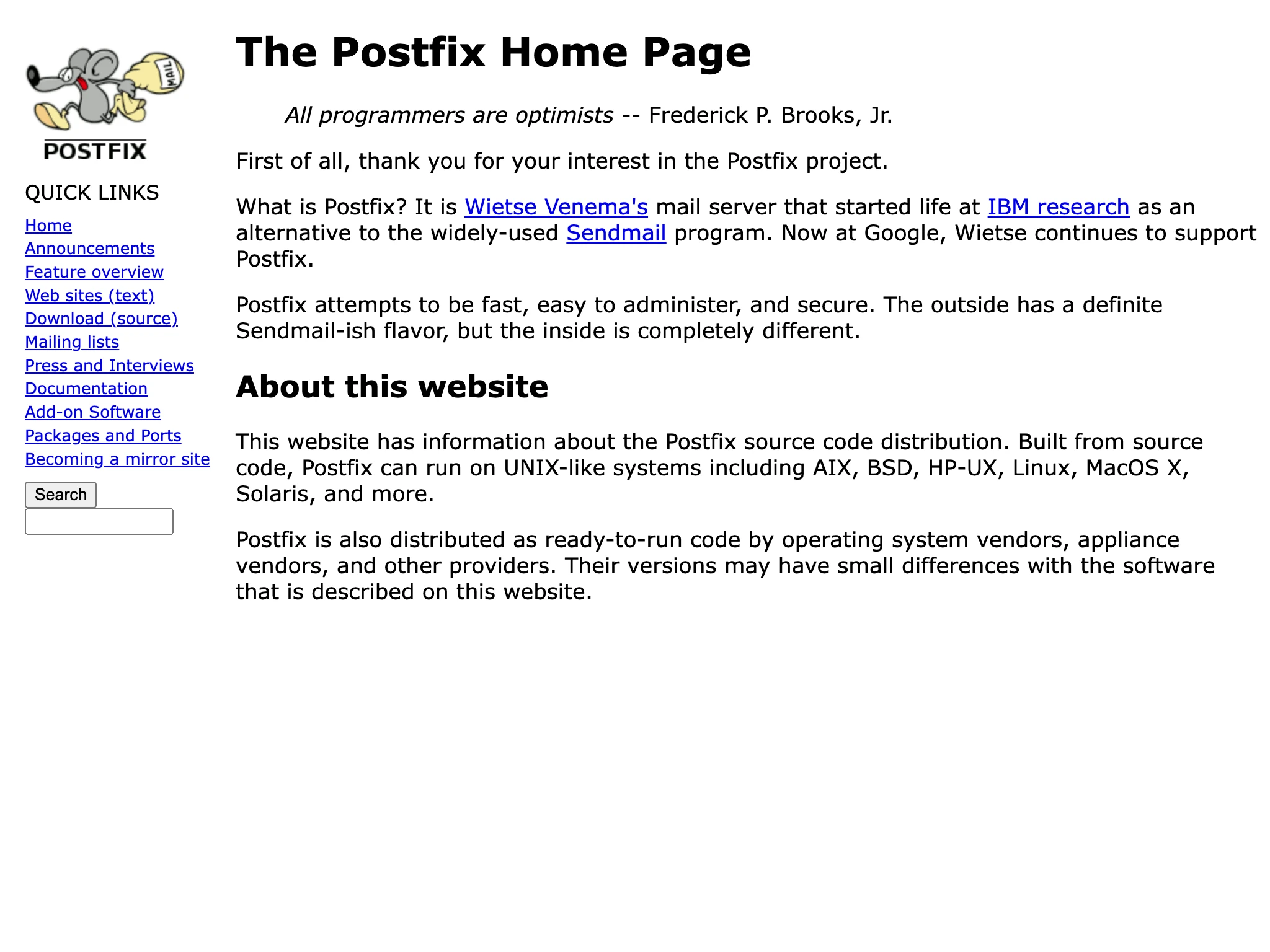 Postfix er en åpen kildekode-e-post server for Linux.